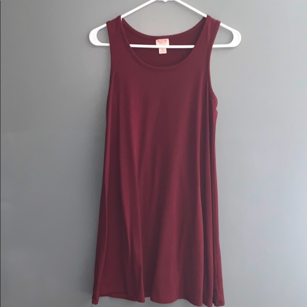 T-shirt dress maroon size SMALL